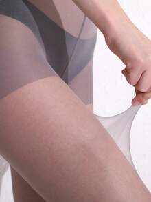 1 Pair Women's 0D Ultra-Thin Breathable Grey Stockings - Grey - View 4