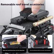 1 件 18 厘米长 x 7 厘米宽 x 6 厘米高 1:32 比例塔科马越野车模型，减震轮胎，逼真的声光效果，可拆卸配件，儿童玩具车，男孩生日礼物，儿童节日礼物