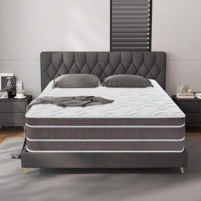 YIDATONG Colchón 140x190 | Grosor 28 cm | Colchón de Muelles Ensacados y Viscoelástica | Certificado   | Transpirable y Antiácaros | Firme y Confortable | Sueño Profundo