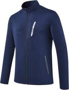 Men's Long Sleeve Casual Full Zip Running Sports 2-Piece Tracksuits Set Outfits - B-navy - View 2
