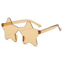 1 Pair New One-Piece Star Rimless Unisex  Party Fashion Colorful Eyewear All-Match Eyewear - Hồng - Xem 5