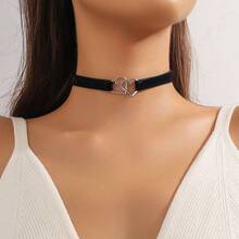 1pc Women's Jewelry Accessories - Sexy & Fashionable Heart-Shaped Punk Choker Necklace, Gothic Sweet & Cool Y2K Style Women Choker, Women's Jewelry