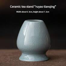 One-Piece Set Of 500ml/700ml Round Striped Ceramic Matcha Bowl, Song Dynasty Tea Ordering Tool Ceramic Threaded Tea Bowl, Tea Stand, Silver Flower Paper High-Temperature Roasting Process, Fadeless, Beautiful And Durable, Easy To Carry And Use, Suitable For Business Meetings, Art Appreciation, Outdoor Travel And Leisure Occasions Japanese Tea Ceremony Bowls And Tea Ceremony Accessories 1pc - Multicolor - View 14