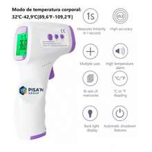 TERMÓMETRO infrarrojo digital temperatura corporal precisión rápida sin contacto batería portátil salud cuidado personal tecnología avanzada para bebés adultos medición - Blanco - Ver 7