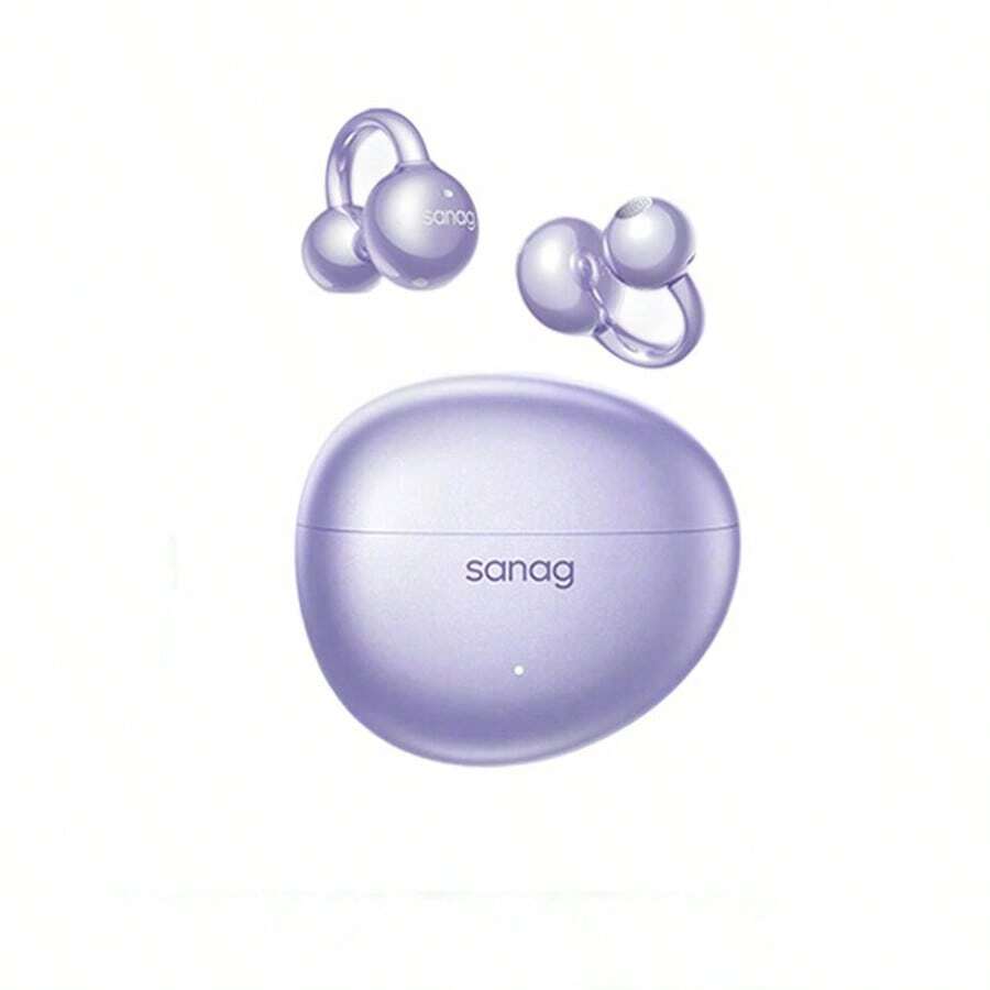 sanag S7S骨傳導耳夾式耳機 鈦合金輕量化機身 防潑水抗汗設計 開放式聆聽環境音 運動安全首選 暮光紫