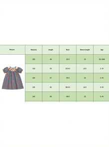 Little Girl Halloween Plaid Dress Pumpkin Letter Ric Rac Trim Short Sleeve A-Line Dress Cute Fall Clothes