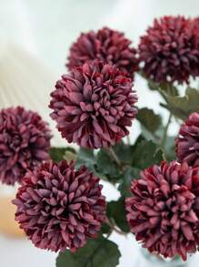 1 buc/3 buc/40 buc flori artificiale de crizantemă cu bile, buchete de mătase, plante artificiale pentru vază de nuntă de toamnă, pentru decorațiuni pentru sufragerie și dormitor, accesorii pentru festivaluri și petreceri de ziua de naștere, decorațiuni pentru grădină în aer liber, toamnă.