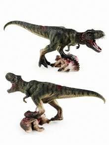 侏罗纪恐龙实体模型玩具，8-15 英寸中型和大型手绘恐龙模型 - 咆哮的霸王龙、三角龙、霸王龙、皮科龙、沧龙、重型大猩猩、霸王龙、龙吉祥物 - 细致逼真，可移动下颌 - 彩色 - 查看 14