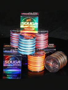 SOUGAYILANG 4 股 PE 编织鱼线 - 300 米多色迷彩 | 主线，适合冲浪、海钓，馈赠佳品：适合父亲节、圣诞节或生日等场合的钓鱼者 - 粉色 - 查看 11