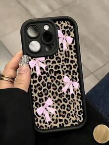 1pc Cheetah,Leopard Print1pc Leopard Print & Bow Design Premium Phone Case Compatible With Apple  16 15 14 13 12 11 Pro Max, Also Suitable For Series Phone Cases  Case Summer  17 Pro Max Case  17 Case  17 Pro Case  17 Plus Case Clear Phone Case  15 Case  16 Case  16 Plus Case - 1pc - 查看 3
