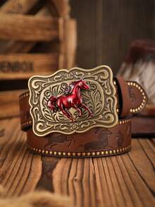 1 chiếc thắt lưng da PU màu nâu sẫm phong cách cao bồi miền Tây Bohemian dành cho nam, phù hợp cho mọi mùa Thu, Thu, Halloween Phụ kiện Thu Đông, phù hợp cho thanh thiếu niên, thanh niên, nam giới, thường ngày, ngoài trời, thể thao, kỳ nghỉ, quà tặng tốt nghiệp, sinh nhật, trang phục hàng ngày - Ngựa 10 - Xem 14