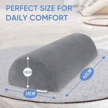 Pillow For Back Sleeping Memory Foam Leg Pillow For Side Sleeping Bolster Pillow For Legs Elevation Half Moon Leg Elevation Pillow For Knee Lumbar Support Ankle Rest And Foot Comfort