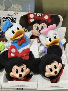 Pop Mart Disney Mickey Family Together Series Plush Keychain Cute Single Blind Box (Only One Box) – Official POP MART, Random Character, Cute Collectible