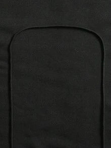 男士休闲运动圆领长袖运动衫套装 - 黑色 - 查看 7