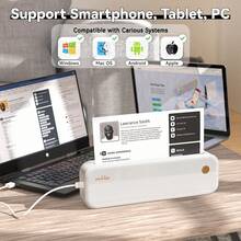 Peripage P40 Portable Thermal Printer – Wireless Tattoo Stencil Printer For Artists, A4 Inkless Printing For Office And School, Android/IOS And Laptop Compatible - trắng - Xem 9