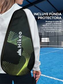 Hikeo Premium Padel Racket With Cover, Balls And Grip, Racket For All Levels - Green - View 5