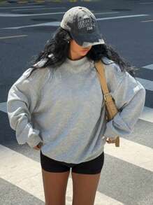 Marvel 女士蜘蛛人圖案衛衣，休閒風格，寬鬆剪裁，長袖設計，舒適面料，適合日常穿著，春秋季節，粉絲專屬，獨特設計，Curve oversize純色圓領運動衫，棉質長袖上衣，秋裝假期度假，戶外運動服裝，秋季服裝女，適合女士/兒童，情侶款/親子裝