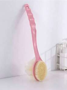 1 件，双面泥搓长柄软毛沐浴刷，背部搓揉按摩去角质二合一擦洗沐浴刷 - 彩色 - 查看 13