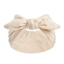 1pc Wide Rabbit Ear Headband For Women, Cute Sweet Girl Solid Color Headwrap, Elastic Bow Knot Hair Accessory For Back To School, Minimalist Fall Winter Hair Band Hair Accessories For Women For Vacation Outfits Woman Elegant Scarf Women Bandanas Soft Headwrap