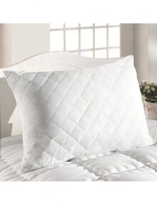 Quilted Zippered Pillow Protector Cover – 50x70 Cm – Waterproof, Breathable, Hygienic – MADE IN TURKEY - White - View 2