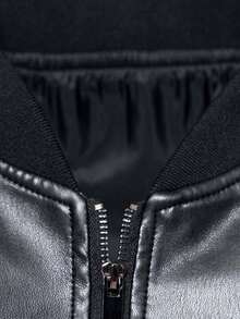 Men's Slim Fit Baseball Collar Zip Up Jacket, Casual Motorcycle Jacket, Couple Style