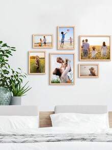 Bộ 3/2/1 khung ảnh gỗ, thích hợp để treo tường, kích thước có sẵn: 10x15, 15x20, 20x25 inch, khổ A4, khung gỗ màu, thích hợp để trang trí ảnh và làm quà tặng kỷ niệm. - Nhiều màu - Xem 4