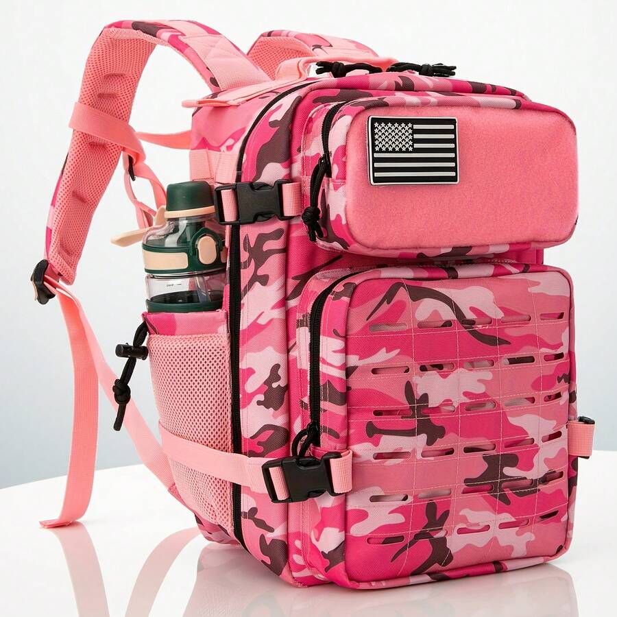 户外包运动包袋抽绳背包篮球包抽绳背包足球啦啦队包运动背包大学生健身旅行运动瑜伽户外郊游骑行徒步防水轻便大容量便携配件女士男士儿童圣诞礼物 - 粉色 - 查看 1