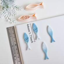 1/2/3 pezzi/set di piccoli stampi in argilla polimerica a forma di pesce per orecchini e creazione di gioielli, design a pendente a forma di pesce, stampi in argilla morbida per la realizzazione di ciondoli e decorazioni per collane, sagome 3D stampate a forma di animali con bordi affilati in PLA per orecchini - Pescare - Visualizzare 14