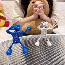 1pc 2025 New Arrival Funny Wind-Up Dancing Robot Toy, Interesting Clockwork Cute Dancing Toy, Stress Relief Toy, Birthday/Christmas/Holiday Gift, Perfect Present - Multicolor - View 3