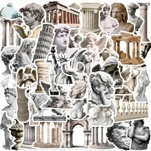 50 Graffiti Art Statue Stickers For Guitar And Notebook, DIY Waterproof Stickers - Grey - View 2