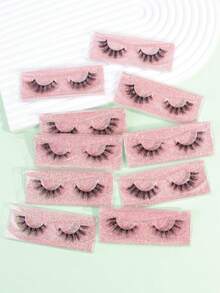 10/30对自然交叉全头假睫毛，带包装盒，浓密卷翘蓬松，适合派对、卡通妆容，旅行必备，3种款式可选，配件可选，新年礼物，圣诞睫毛礼盒，约会礼物（女士），送给女朋友、妻子、母亲的礼物，生日礼物，派对礼物，礼盒包装。 - 黑色 - 查看 7