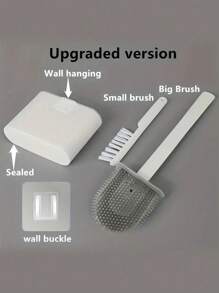 1pc Wall Mounted Toilet Brush, Silicone Soft Toilet Brush Head, Long Handle Toilet Brush, Multifunctional Household Brush - Multiple Specifications - View 7