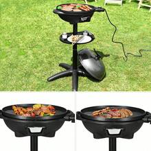 Lifezeal Electric BBQ Grill 1350W Non-Stick 4 Temperature Setting Outdoor Garden Camping Black - US B Type Plug(110-127V) - View 1