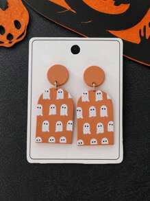 1 对万圣节恐怖鬼烤漆仿软粘土设计时尚珠宝耳环（随机卡片） - 彩色 - 查看 1