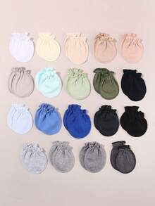 6pcs/Set Assorted Floral Pattern Newborn Baby Anti-Scratch Mittens, All-Season Essential Baby Care Items - Multicolor-boys - View 3