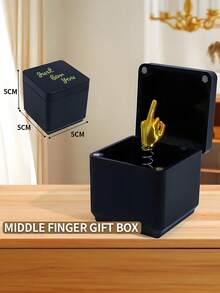 惊喜礼盒，完美的恶作剧手形弹出式礼物，成人礼盒，新奇有趣的圣诞恶作剧中指手形雕像，为您的母亲、父亲、妻子、女友、男友、丈夫或朋友的生日、派对或休闲聚会增添趣味，用这款迷人又奇特的礼盒增添惊喜、欢乐、恶作剧、趣味礼物，母亲节毕业礼物