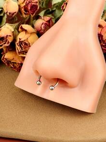 16G Women's Lip Ring, Nose Ring, Cartilage Hoop, Horseshoe Earrings, Low Allergy Stainless Steel, Butterfly, Star, Heart, Pearl Designs, 10mm Diameter