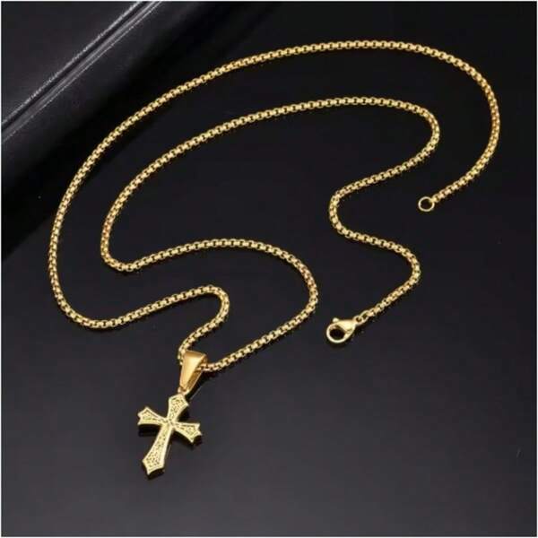 1PC Cross Hip Hop Necklace Pendant Cross Jewelry Women Men Pendant For Daily Party Birthday Gift