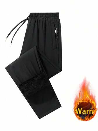 Herrbyxor med raka ben och foder, höst/vinter, fleece