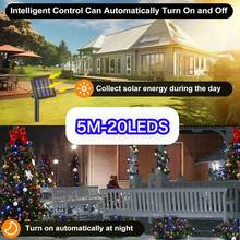 1pc Solar Powered String Lights 20/50/100/200LED, Twinkle 8 Lighting Modes, 22M/12M/7M/5M Outdoor Waterproof Fairy Lights String ,Solar Garlands Courtyard Wedding Christmas Garden Lights,Suitable For Camping, Parties, Halloween Day, Christmas, Holiday ,Weddings, Dances, Birthday ,Yard Stairs, Trees, Houses, Balconies Decoration Halloween Decor Christmas Decoration Thanksgiving Wedding Home Decor Home Decor Fall Decor Autumn Decor Birthday Decorations For Gifts Party Supplies Indoor Outdoor Garden Holiday Festival Decor Wall Decor Halloween Ornaments Christmas Decoration XMAS Decor Christmas Tree Gift Decor Thanksgiving Wedding Home Decor Home Decor Fall Decor Autumn Decor Birthday Decorations For Gifts Party Supplies Indoor Outdoor Garden Holiday Festival Decor Halloween Decor Wall Decor Halloween Ornaments