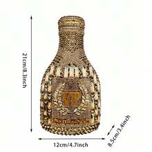 Glitter Women Champagne Bottle Evening Clutch Crystal Purse Cocktail Rhinestone Shoulder Bag Prom Handbag - Vàng - Xem 2