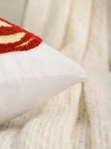 Tassel Decor Cushion Cover Không có Filler - Màu be - Xem 7