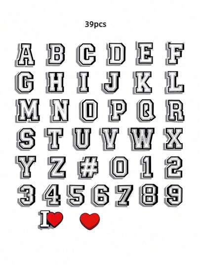 Alphabet & Number Soft Rubber Shoe Charms, DIY Decorative Accessories Suitable For Students Back To School, Friends Gifts, Hollow Out Clogs Shoes Flower Decor, Casual Versatile, Shoes Accessories Gift Ideas