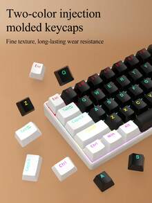 60% 紧凑型有线键盘，红轴机械键盘，61键，RGB背光，符合人体工学，小巧便携办公电脑机械键盘，适用于Windows平板电脑、笔记本电脑等。圣诞节特惠 - 查看 9