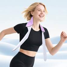 1 szt. Wielorazowy chłodzący okład na szyję, czoło, nadgarstki i kostki, ręcznik wielokrotnego użytku na upały, oddychający sprzęt do codziennego użytku dla mężczyzn, kobiet, przyjaciół, rodziny, sportu, szkoły, powrotu do szkoły, podróży, niezbędnych rzeczy w podróży, niezbędnych rzeczy w domu, spa, narzędzia do masażu, masaż, masażer, spa