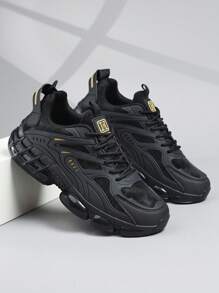 Sneakers For Men's Shoes Stylish Men Sports Shoes Lace-Up Shoes Shoes Personalized Black Street Casual Shoes