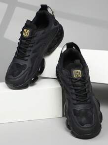 Sneakers For Men's Shoes Stylish Men Sports Shoes Lace-Up Shoes Shoes Personalized Black Street Casual Shoes