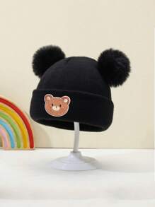 针织新生儿帽子儿童无檐小帽女童男童婴幼儿配饰儿童帽子弹力0-3岁幼儿女孩男孩帽子 - 彩色 - 查看 7