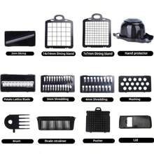 14-In-1 Multifunctional Food Processor, Onion Chopper, Vegetable Slicer, Meat Grinder, Vegetable Dicer, Vegetable Shredder With Blades, Salad Potato And Carrot Dicer, Garlic Container Chopper