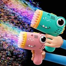 40-Hole Children's Electric Bubble Gun Toy, A Large Number Of Colorful Bubbles, Suitable For Parties, Birthdays And Outdoor Entertainment, Handheld Beach Sand Accessoriesbubble Liquid Included). - màu xanh lá - Xem 1